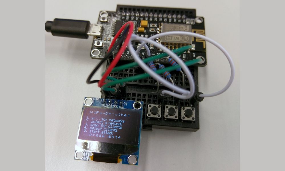 Wi-Fi Jammer from an ESP8266  WiFi Jammer/ Deauther 